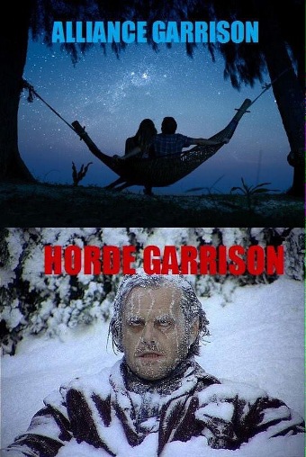 The "ugly" races get the "ugly" weather? Thanks Blizz!